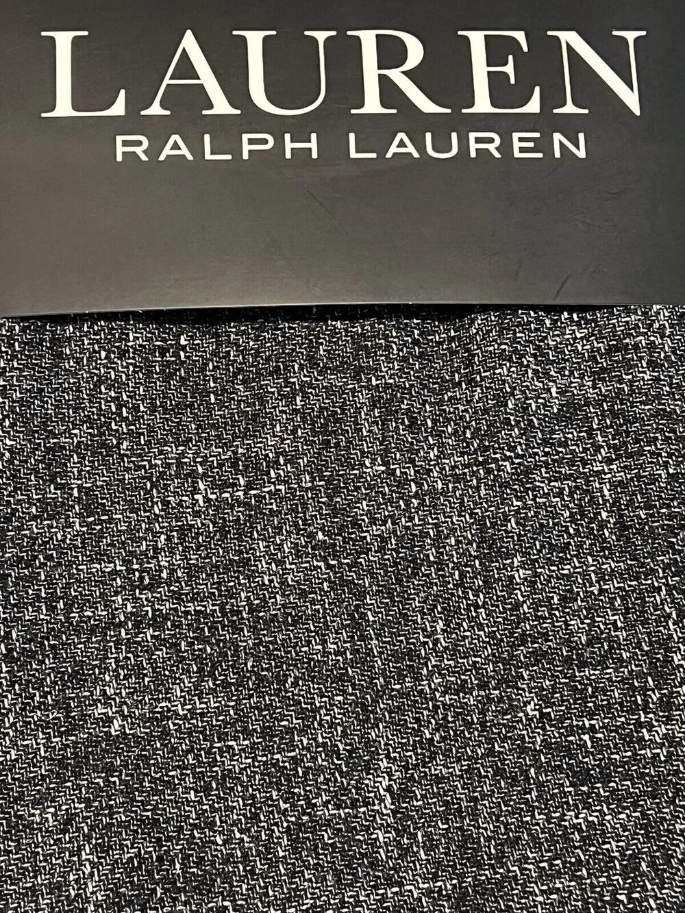 2 Ralph Lauren BARRINGTON Window Panels Curtains 54x96” Black White Grey